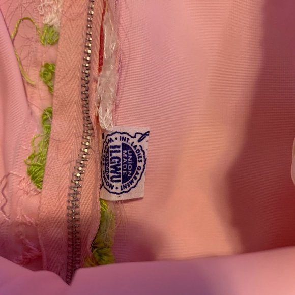 Vintage Ladies Union Floral Hand Embroidered Dress S - Picture 11 of 13